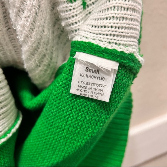 Merry Christmas by Poof! Santa Christmas Sweater NWT Small - Picture 4 of 6